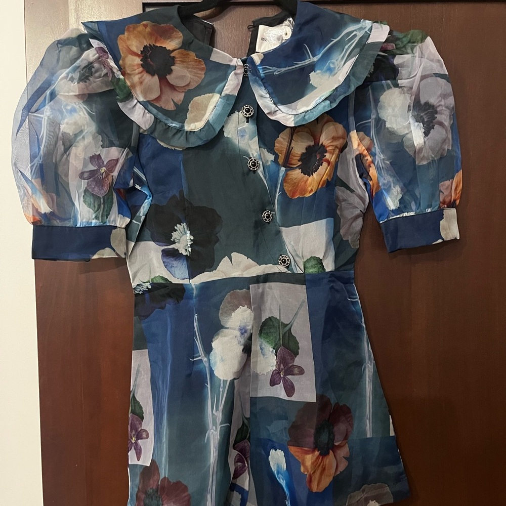 NWT Maeve Blue and White Floral Dress